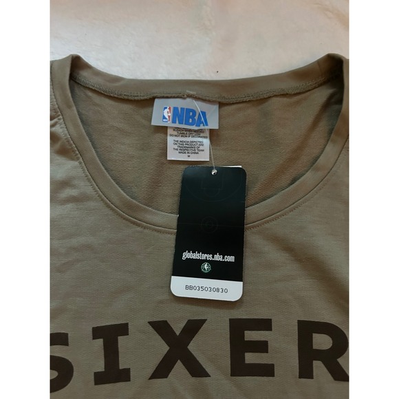 NBA Philadelphia 76ers Long Sleeve Tee. Khaki Green. Medium. NWT - Picture 4 of 6